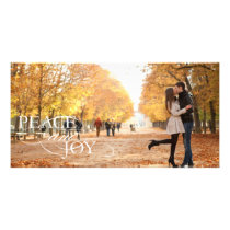 Peace and Joy - Family Photo Card photo cards