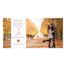 Peace and Joy - Family Photo Card photo cards