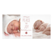 Peace and Joy - Family Photo Card photo cards