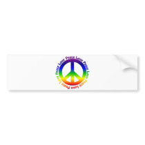Peace and Love all around Bumper Stickers