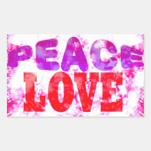 Peace and love enlightenment sticker