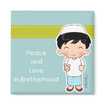 Peace and Love Magnet