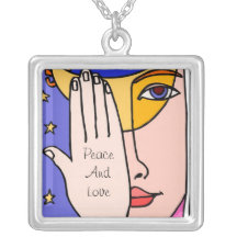 PEACE AND LOVE NECKLACE