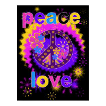 Peace and Love Poster posters