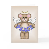 Peace Angel Bear Card