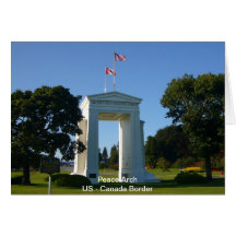 Peace Arch - Washington-BC Border Greeting Cards