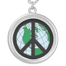 Peace around the world custom necklace