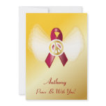 Peace Be With You! AIDS/HIV Heart Disease Ribbon invitations