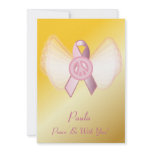 Peace Be With You! Breast Cancer Ribbon-Customize invitations