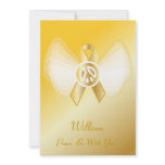 Peace Be With You! Childhood Cancer Ribbon-Cust. invitations