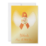 Peace Be With You! Leukaemia Ribbon-Customize invitations