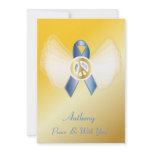 Peace Be With You! Prostate Cancer Ribbon-Cust. invitations
