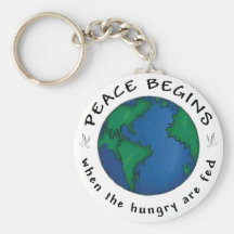 Peace Begins Keychain