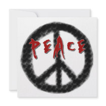 Peace Black and Red T-shirts and Gifts Invite