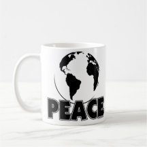 Peace Black&White Earth-Light Coffee Mugs