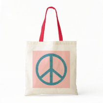 peace blue cloth-like canvas bags