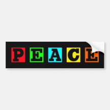 PEACE BUMPER STICKER