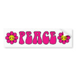 Peace Bumper Sticker (Pink)