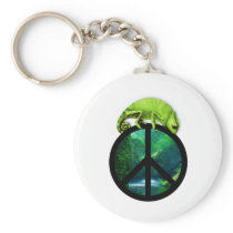 peace chameleon keychains