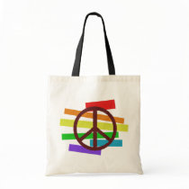 peace colour flag cloth-like canvas bags