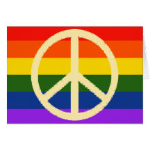 peace colour flag cloth-like greeting cards