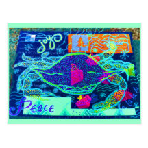 Peace Crab Collage Post Cards