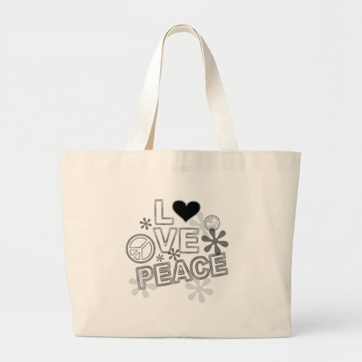 peace design tote bag