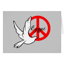 peace dove Egypt Greeting Cards