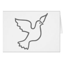 Peace Dove Grey Card