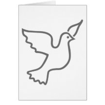 Peace Dove Grey Greeting Cards