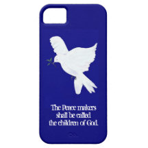 Peace Dove-Peacemakers Bible Quote iPhone 5 Cases
