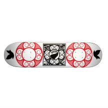 Peace Dove red black Skate Boards