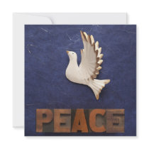 peace dove square invitation
