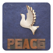 peace dove square stickers