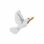 Peace dove with olive branch Polo T embroidered shirts