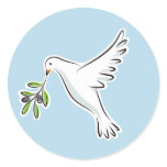 Peace dove with olive branch stickers