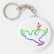 PEACE DOVES KEYCHAINS