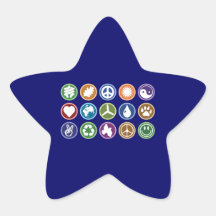 Peace & Eco Symbols Sticker