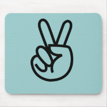 Peace Fingers Mouse Pad