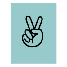 Peace Fingers Post Cards