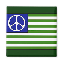 Peace Flag Refrigerator Magnet