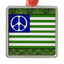 Peace Flag Christmas Ornament