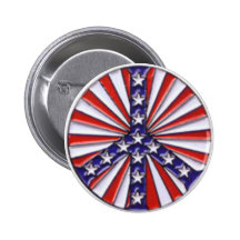 Peace Flag Pinback Buttons