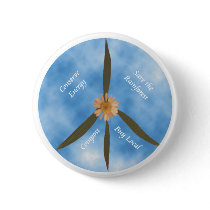 Peace Flower Button