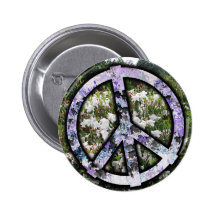 peace flower button