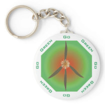 Peace Flower - Go Green keychains