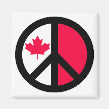 PEACE FOR CANADA FRIDGE MAGNETS