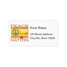 Peace for Every Nation Personalized Address Labels