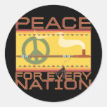 Peace for Every Nation Round Sticker