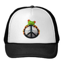 peace frog1 hats